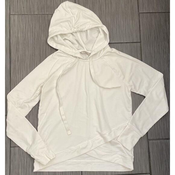 Athleta Pinnacle Criss Cross Hoodie White Size XS Activewear RN 54023 - Picture 1 of 6